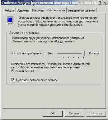 Настройка на максимальное быстродействие в Windows 95 (Display)
